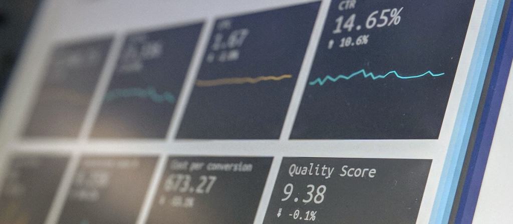 Analytics dashboard showing performance metrics used to measure on hold messages
